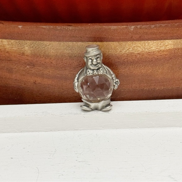 Vintage Cuteri Pewter Old Man with Crystal Belly Miniature - Picture 2 of 12